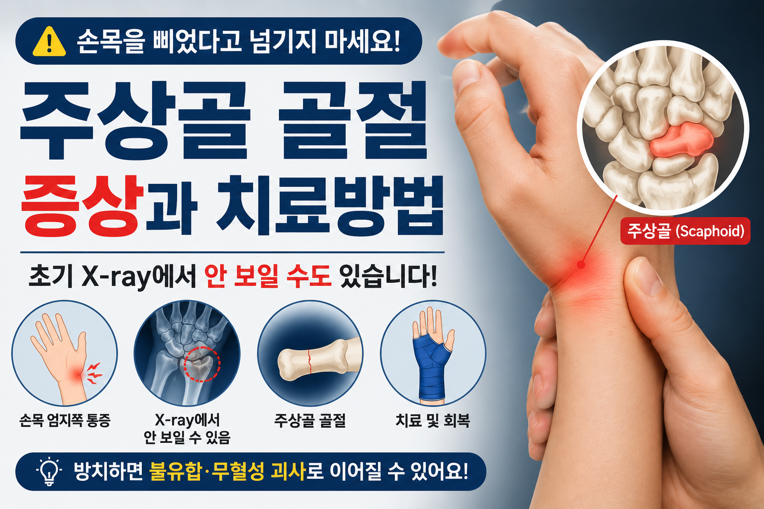 주상골 골절 증상